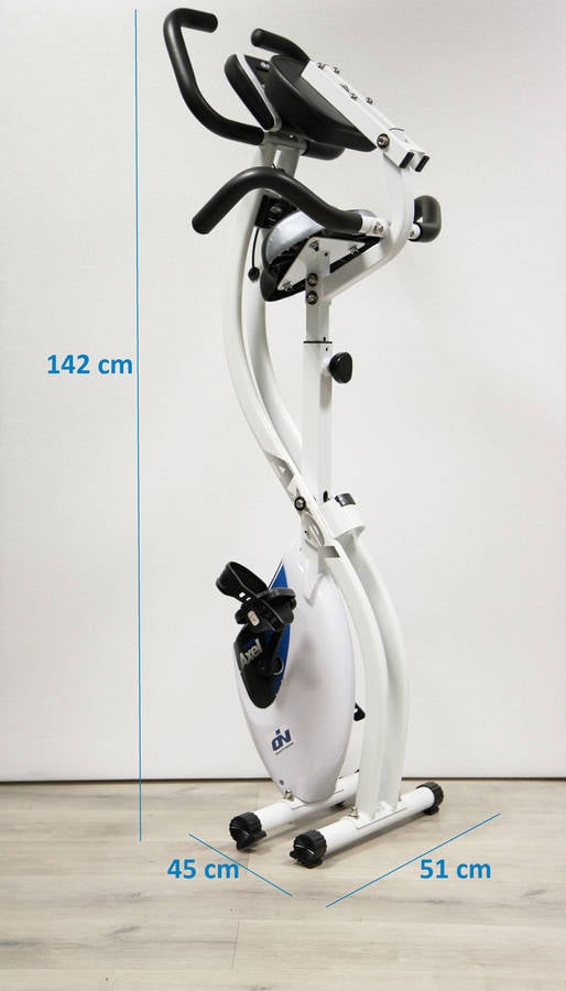 Bicicleta Estática ION FITNESS FI022 (Blanco - Volante: 8 kg - Plegable)