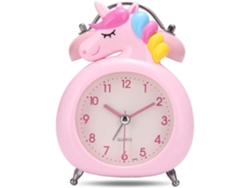 XGF Reloje de alarma fuerte para niños Lindo reloj de doble reloj de unicornio en silencio con