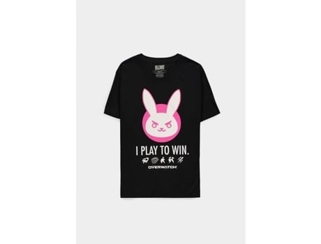 Overwatch D.VA Plays to Win Mens Short Sleeved T-shirt (S) DIFUZED (8 años)