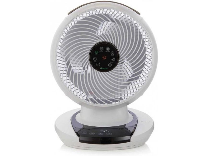 Fan 1056 Dc ventilador de mesa 80° horziontal y 60° vertical giratorio ultrasilencioso mando distancia por infrarrojos panel meacofan1056eu