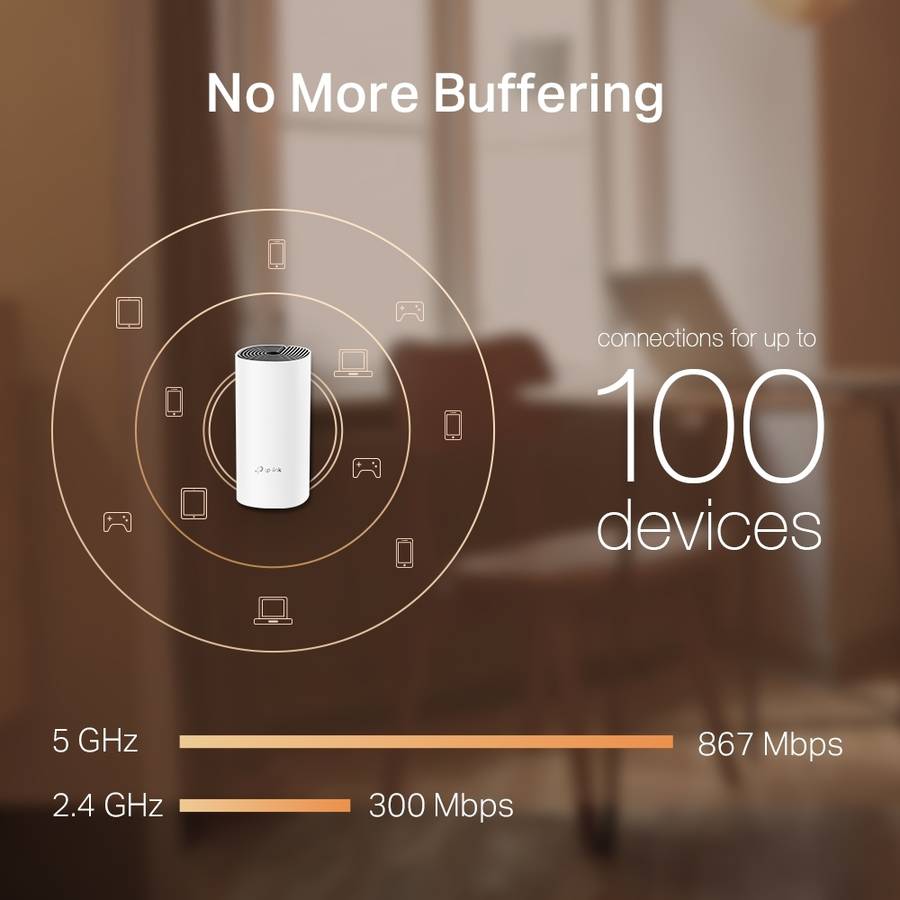 Sistema Mesh TP-Link Deco M4 3 unid. (AC1200 - 300 + 867 Mbps)