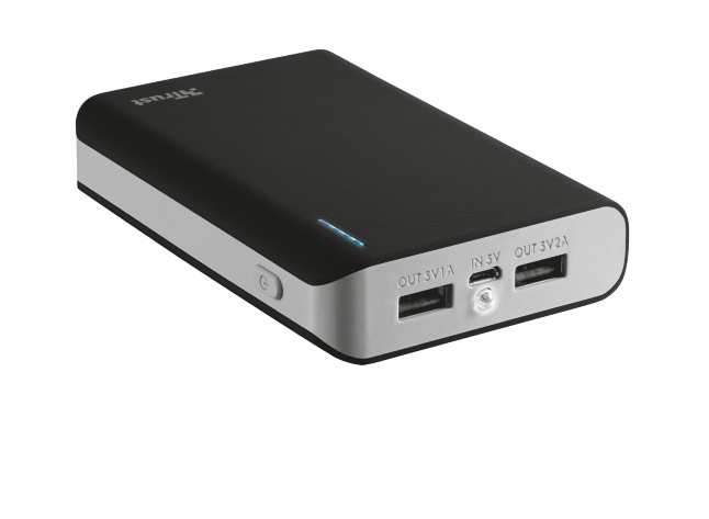 Powerbank TRUST Primo (8800 mAh - 2 USB - MicroUSB - Negro)