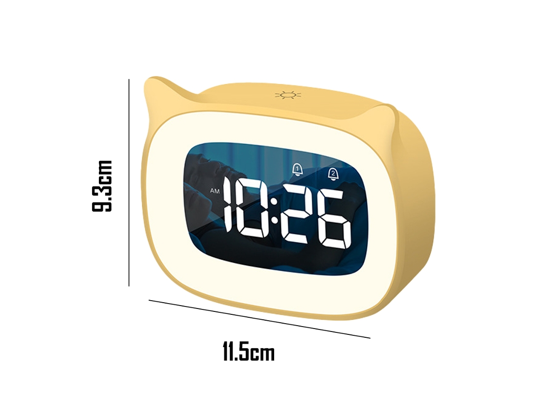 Reloj despertador Digital para niños, Despertador con luz nocturna
