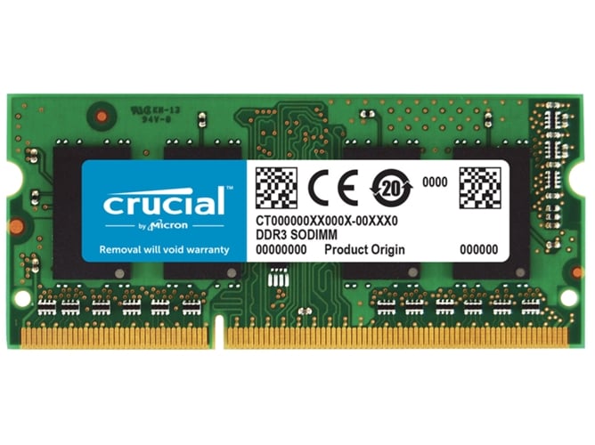 Memoria RAM DDR3 CRUCIAL CT4G3S1339MCEU (1 x 4 GB - 1333 MHz - CL 9)