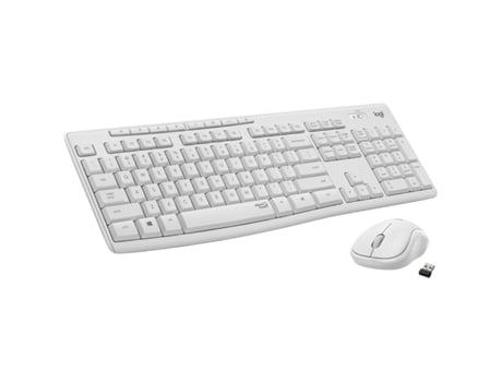 Teclado LOGITECH Mk295 Silent (Inalámbrico - Suizo - Branco) + Ratón