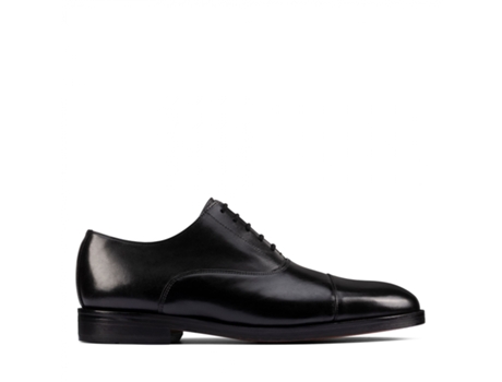 Zapatos CLARKS Oliver Cap2 Black Leather (Negro - EU-42)