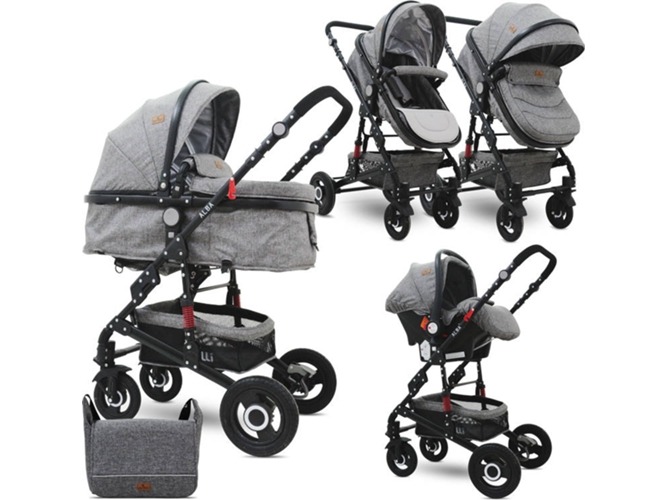 Carrito de Bebé Trio LORELLI Alba Set Gris