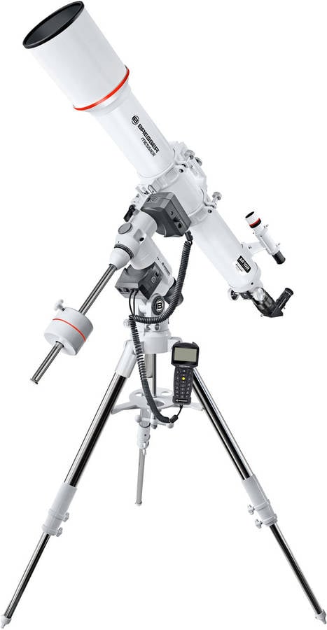 Conjunto de Telescopio FIRSTLIGHT Messier AR102/1000 EXOS2 GoTo BRESSER