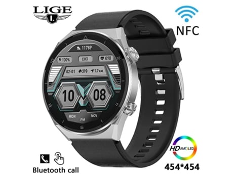 Reloj inteligente de negocios con pantalla HD de 454x454 para hombre, cargador inalámbrico NFC, reloj inteligente resistente al agua con Dial y lla...