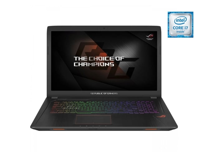 Portátil Gaming 17,3'' ASUS Rog GL753VD-GC186T  ( i7-7700, 8 GB RAM, 1 TB HDD + 128 GB SSD, nVidia GeForce GTX )