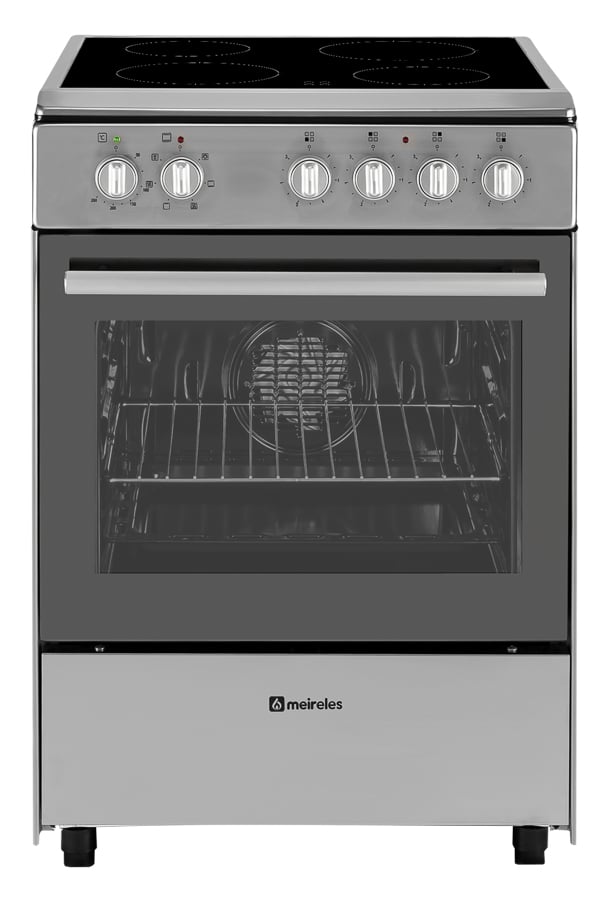 Cocina Eléctrica Meireles E603W - Vitrocerámica 3 Fuegos, 60x60cm, Horno 6  Funciones 55L, Blanca - ElectroCity