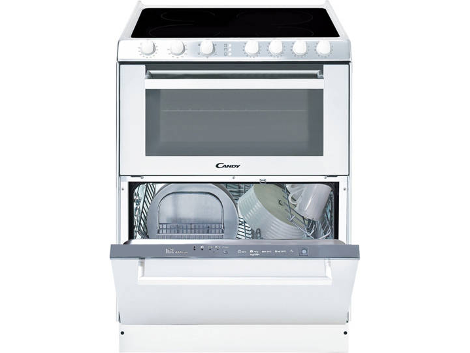 Cocina + Lavavajillas CANDY Trio 9503/1 W/U (41 L - Eléctrico de Vitrocerámica - Blanco)