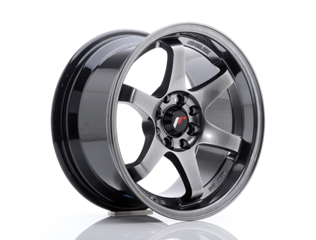 Llanta Japan Racing Jr3 15''X8 Et 25 4X108 4X100 Cb 73,1 Hiper Negro