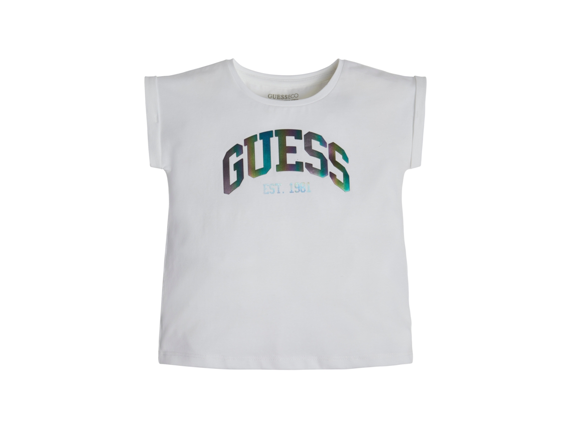 Camiseta GUESS Mujer (6 años - Blanco)