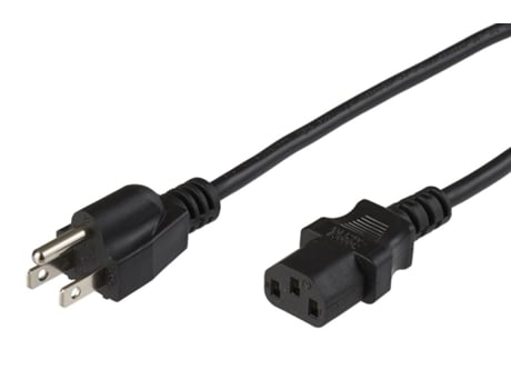 Cable de Energia 4 M Nema 5-15P Acoplador C13 MICROCONNECT - Negro