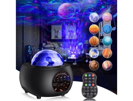 Star Projector Lamp Star Sky Projector 32 Modes 10 Planets Night Light Child Rechargeable LED Star Projector Lamp Adjustable Brightness Bluetooth wit