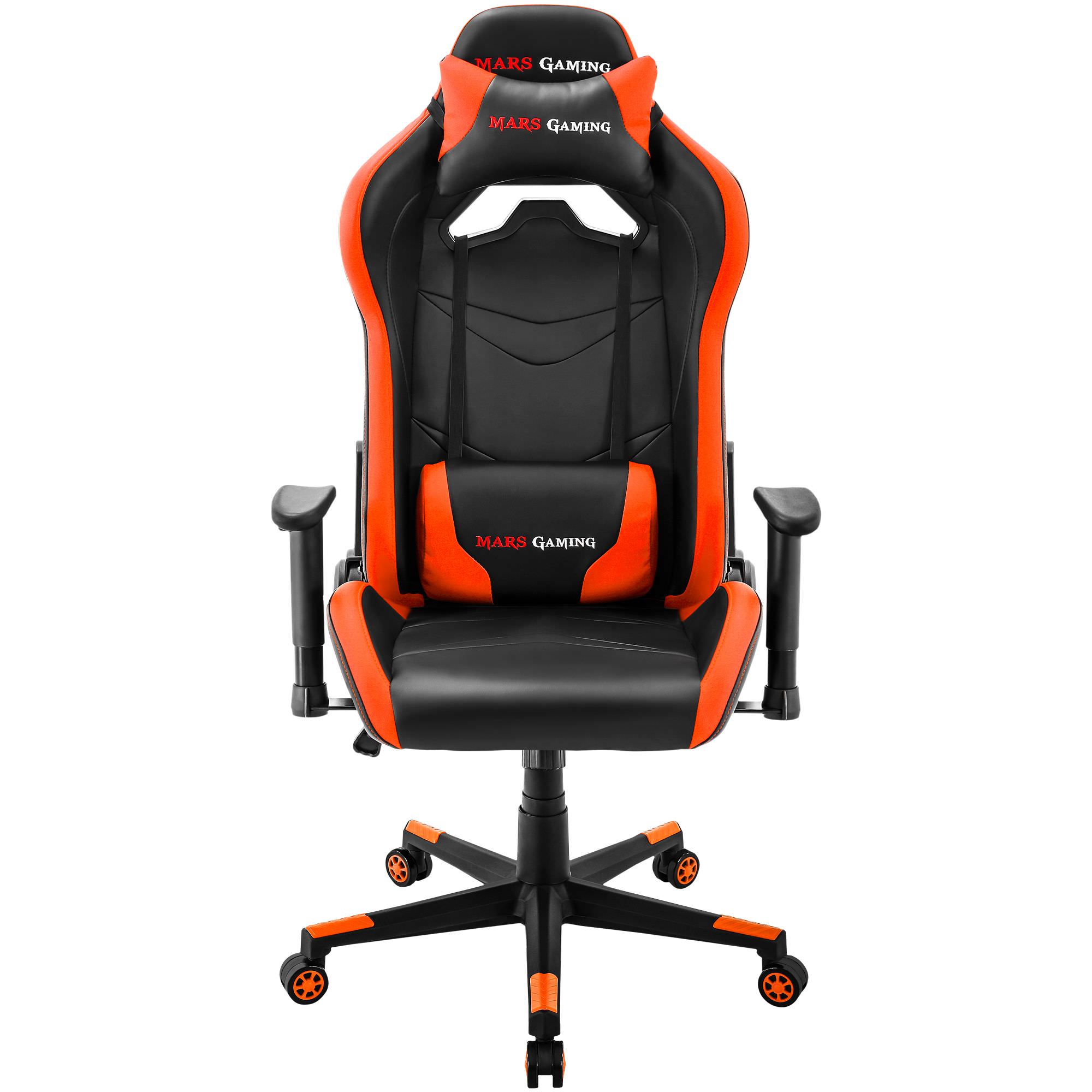 Silla Gaming MARS GAMING MGC3BO (Hasta 150 kg - Elevador a Gas Clase 4 - Naranja)