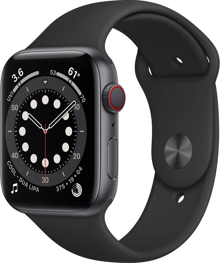 APPLE Watch Series 6 GPS+Cellular 44mm Aluminio gris espacial negro