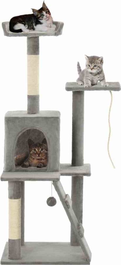 Rascador para Gato VIDAXL Árbol Sisal Gris (120 cm)