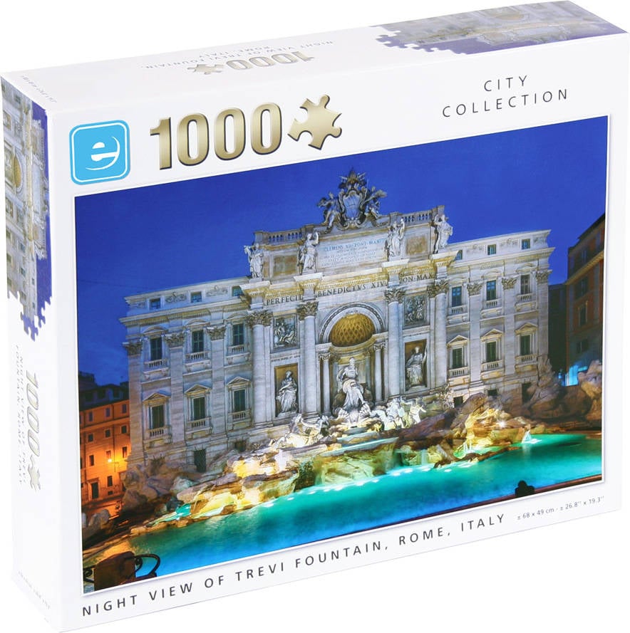 Puzzle EUROPRICE Vista Nocturna Fuente de Trevi (Edad Mínima: 3 años - 1000 Piezas)