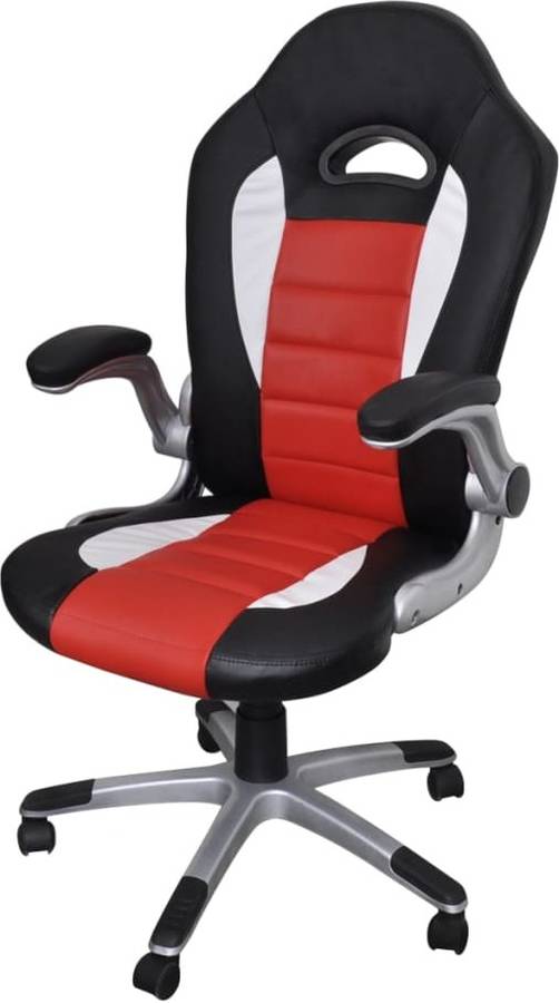 Silla Oficina VIDAXL cuero artificial / Rojo