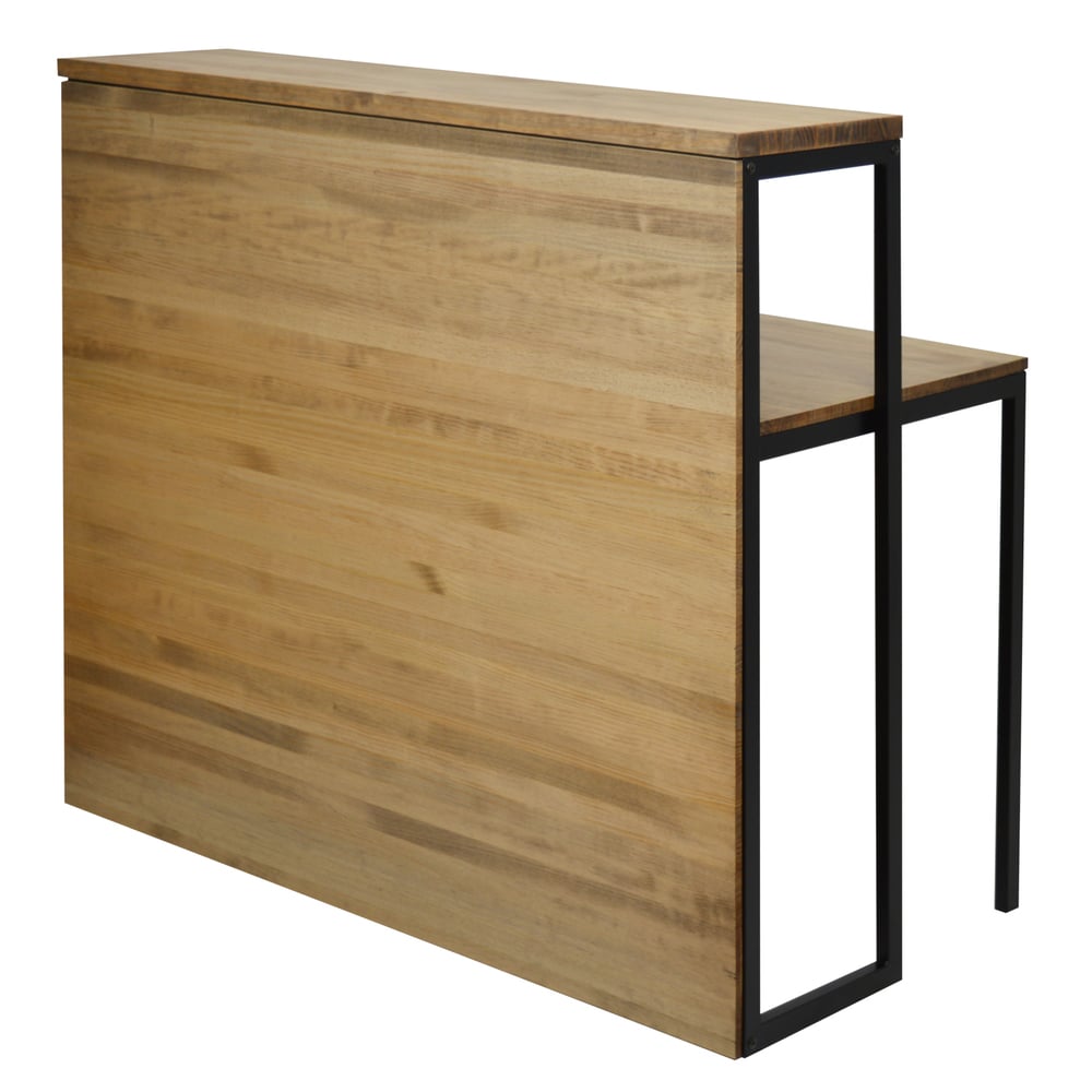 Mesa de Comedor BOX FURNITURE iCub (Negro - Madera y Acero - 120 x 62 x 110 cm)