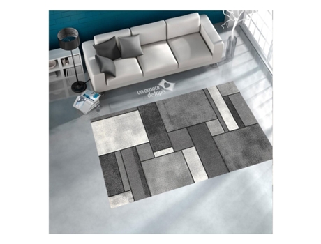 Alfombra MERINOS (120 x 170 - Poliprolileno - Gris)