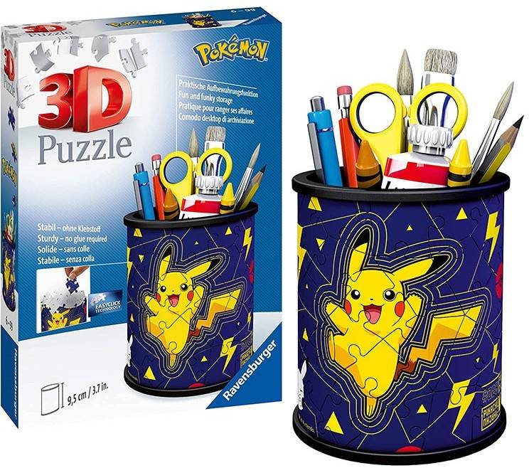 Puzzle 3D RAVENSBURGUER Pokémon 3D Pencil Holder (Edad Mínima: 6 años - 54 Piezas)