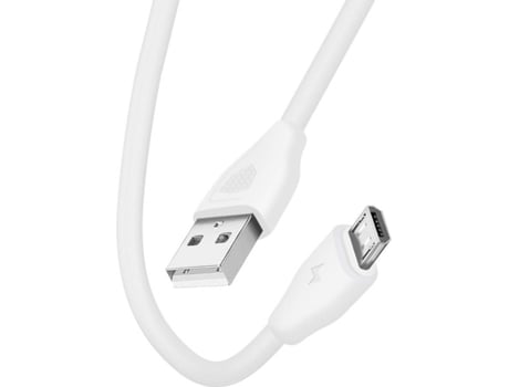 Cable INKAX CK21MICRO (USB, Micro-USB - 0.20m - Blanco)