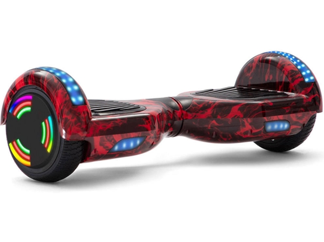 Hoverboard E-RIDES WF11 Rojo (Altavoz Bluetooth|Autonomía: 30-60 min| Velocidad Máx: 12 km/h)