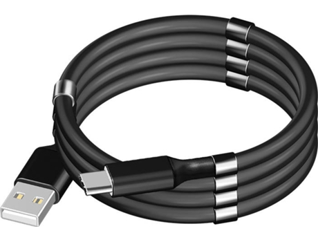 Ital Cable Y enrollable para carga sincronización de smarthphones compatible con usbc micro phone modelo pk01 0.9m negro datos dispositivos 09m 90