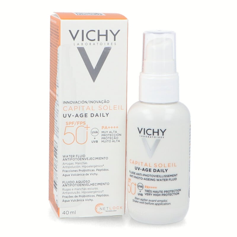 Protector Solar Facial VICHY Capital Soleil UV Age Diário Fotofluido SPF50 (40 ml)