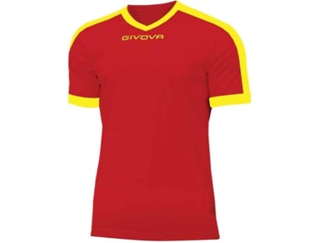 Camiseta de Hombre para Fútbol GIVOVA Revolution Rojo Amarillo (XL)