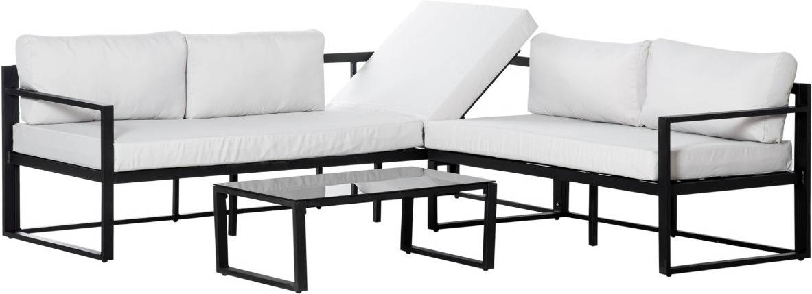 Muebles de Exterior  OUTSUNNY 84b-709 (Alumínio - Negro - 212 x 70 x 64 cm)