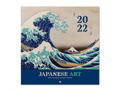 Calendario Japanese Art 2022 pared │ mensual producto con licencia oficial erik editores 30x30