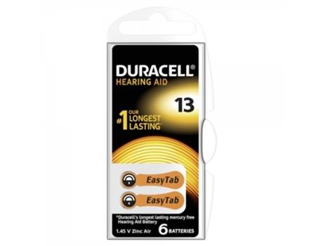 Pila DURACELL Aparatos Auditivos 13AE 6unid