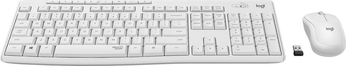 Bundle Teclado + Ratón LOGITECH MK295 (Inalámbrico - Blanco)