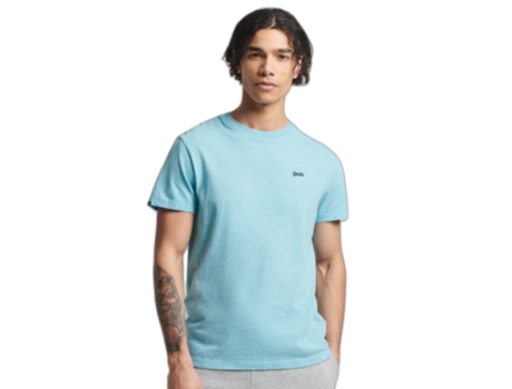 Camiseta para Hombre SUPERDRY (S - Algodón - Azul)