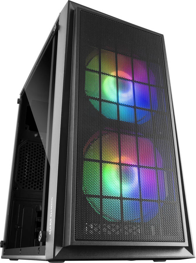 Caja PC MARS GAMING MCDUO (Mini ATX Tower - Negro)