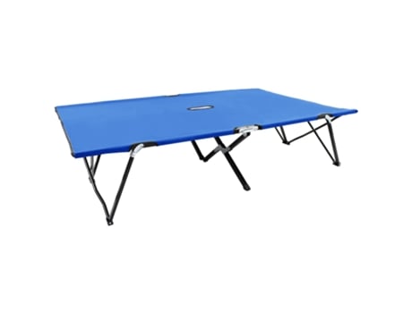 MAISON EXCLUSIVE Tumbona plegable para 2 personas acero azul