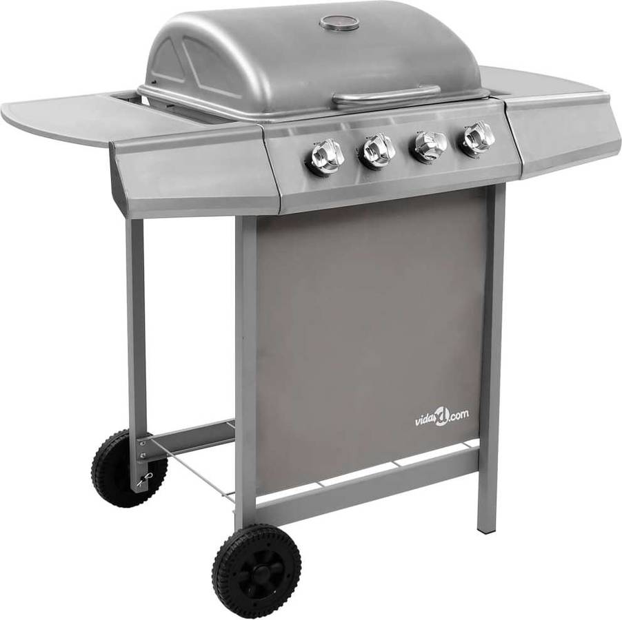 Barbacoa a Gas VIDAXL (Plateado - Acero - 107.5x55x96.5 cm)