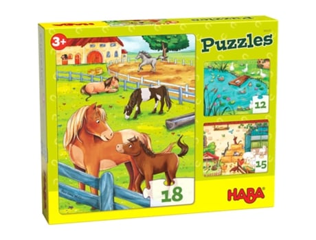 Puzzle HABA 305237 rompecabezas 18 pieza(s) Granja