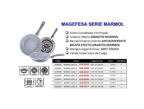 magefesa praga sarten piedra 28 acero esmaltado 01114636