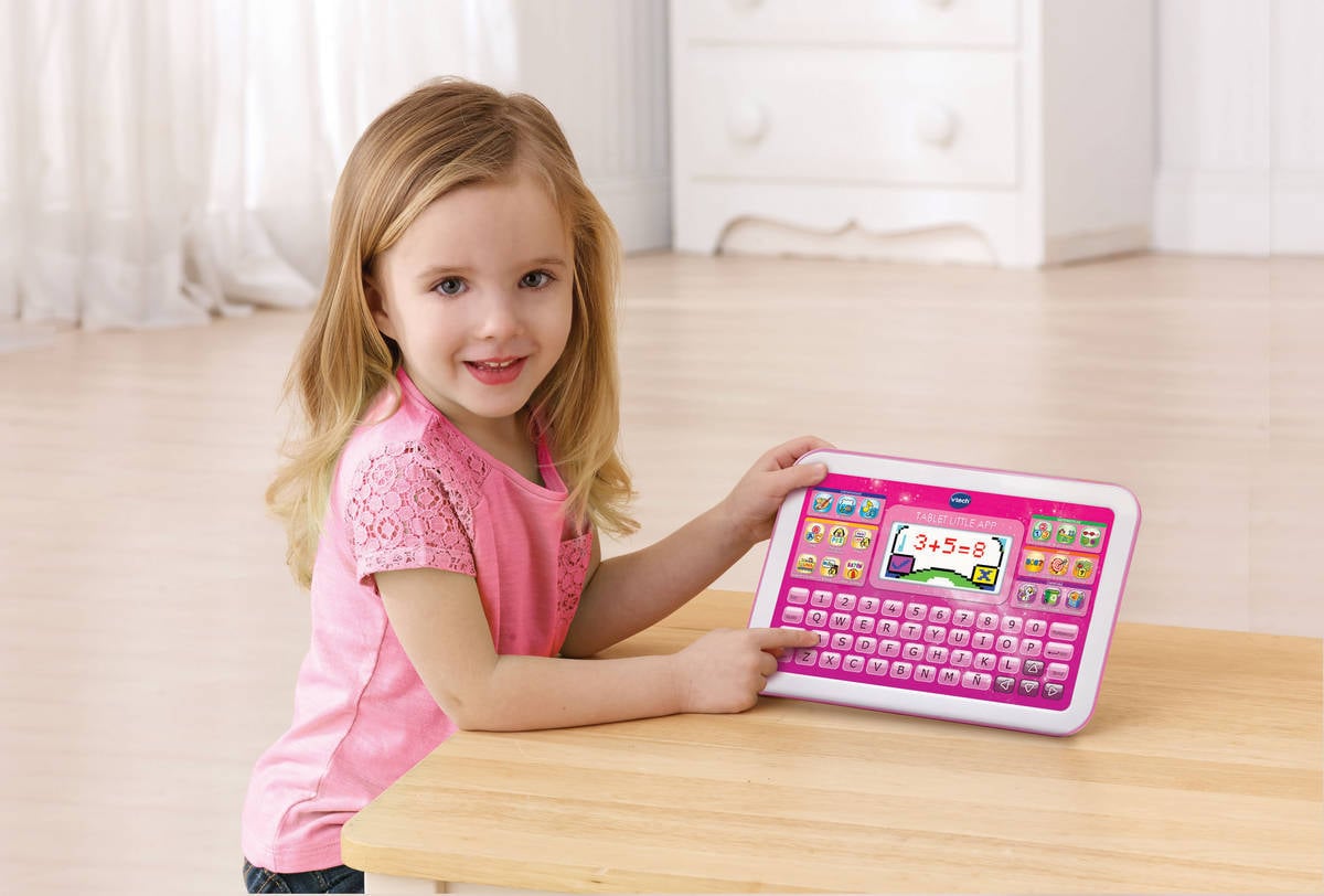 Vtech Little App tableta educativa infantil pantalla lcd color juguete para aprender casacontenido especial niños enseña destrezas creativas y cognitivasrosa rosa juego contenido