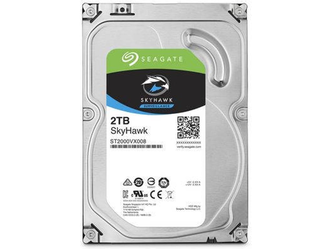 Disco HDD Interno SEAGATE Skyhawk (2 TB - SATA)