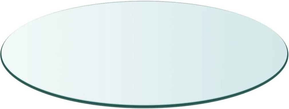 Tablero de Mesa VIDAXL Redondo Transparente (Cristal - 50 cm)