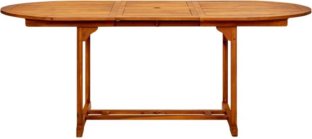 Vidaxl Madera De acacia maciza mesa comedor exterior extensible y plegable 200x100x75 cm para 200x100x74