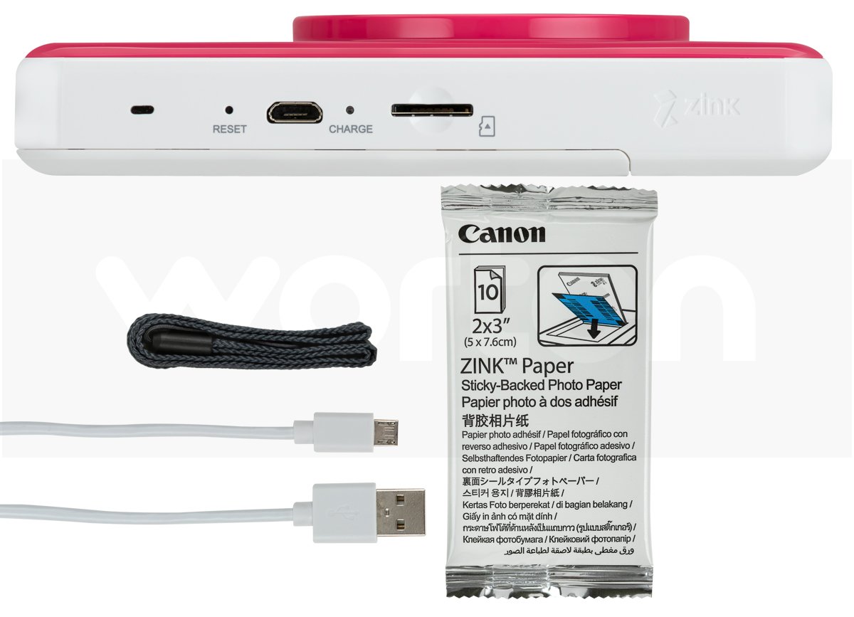 Cámara Instantánea CANON Zoemini C (Rosa - Li-Po 700 mAh - 51 x 76 mm)