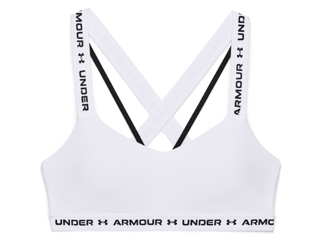 Sujetador de Mujer UNDER ARMOUR Sujeción Ligera Crossback Blanco (S)