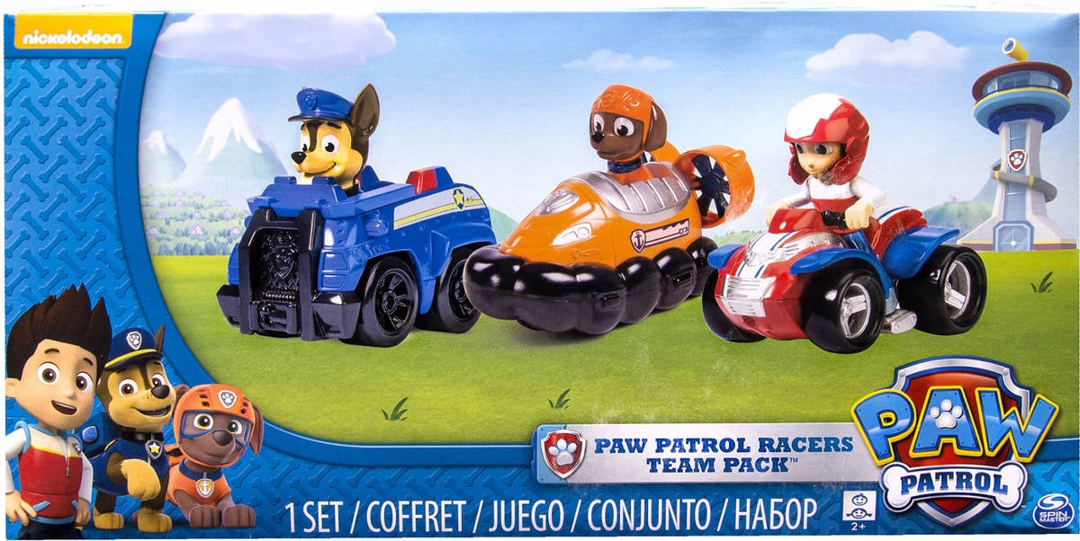 Paw Patrol Rescue racers 3pk online exclusive 2 chase zuma ryder de juguete multicolor interior 3 años niñoniña conjunto